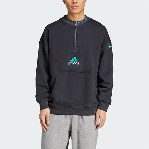 Adidas/阿迪达斯正品EQT FLEECE HZ男士加绒半拉链卫衣JP0357