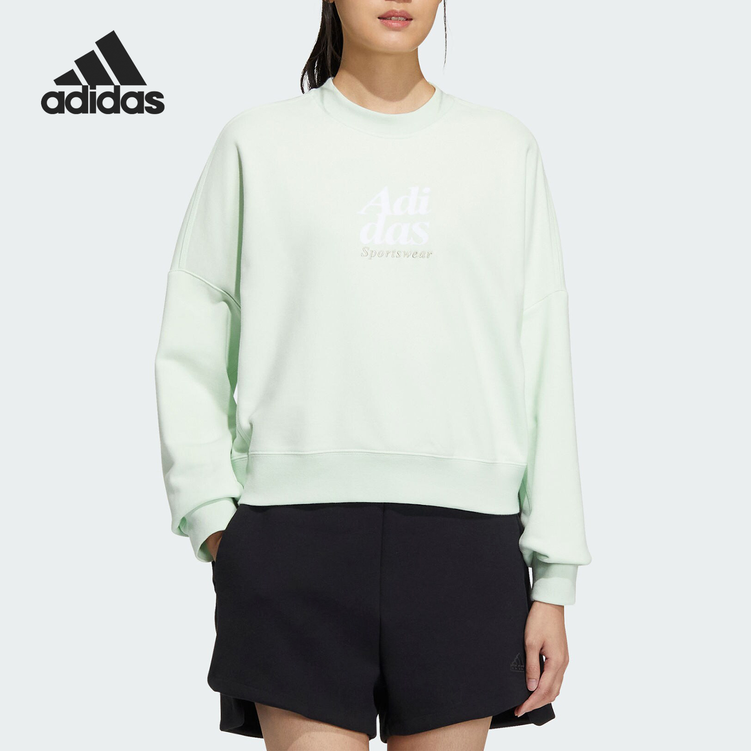 Adidas/阿迪达斯女士圆领套头衫