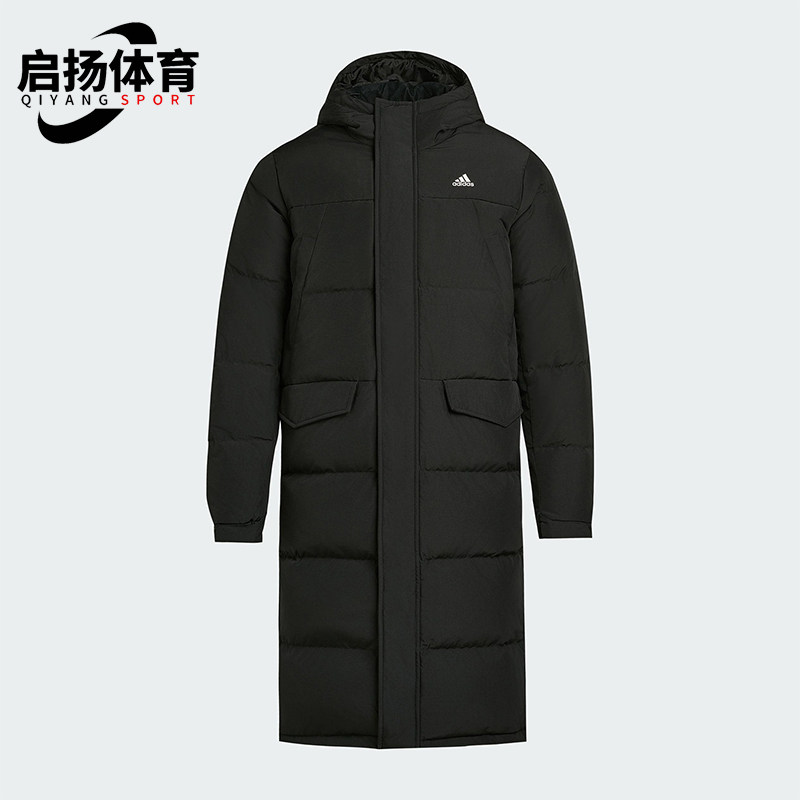Adidas/阿迪达斯正品冬季男女连帽保暖长款运动休闲羽绒服KF6748