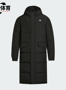 Adidas/阿迪达斯正品冬季男女连帽保暖长款运动休闲羽绒服KF6748