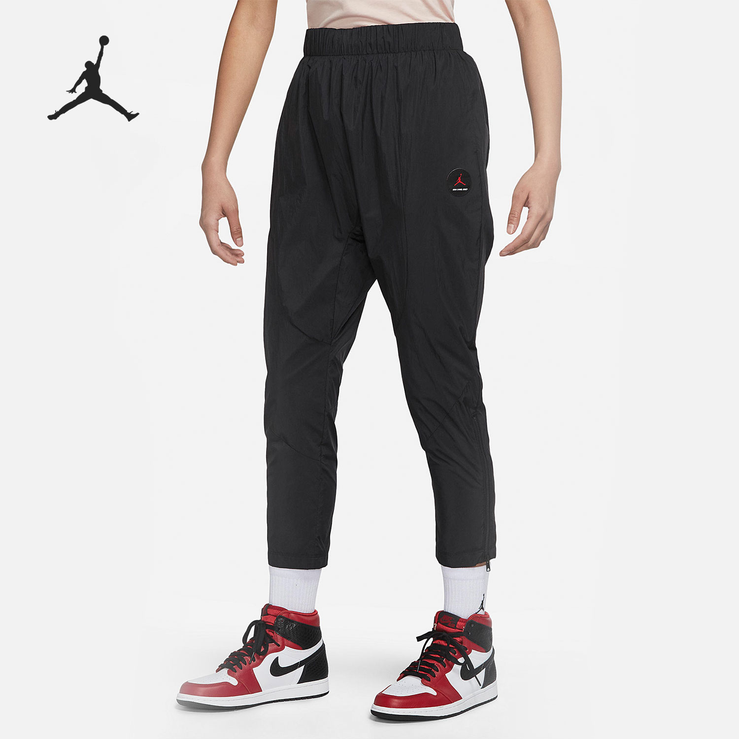 Nike/耐克正品JORDAN 女子Logo印花抽绳直筒九分裤DO4155-010