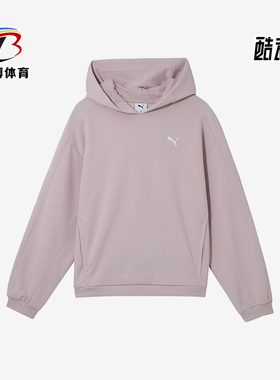 Puma/彪马正品新款女士潮流宽松落肩针织经典连帽卫衣631307-90