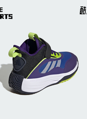 Adidas/阿迪达斯正品新款儿童缓震运动中帮耐磨篮球鞋JQ3498
