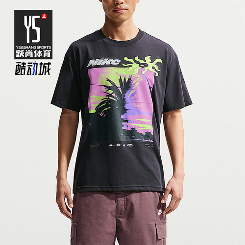 Nike/耐克正品夏季男士透气时尚印花潮流休闲短袖T恤IH1372-045