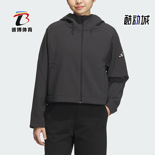 阿迪达斯女士保暖梭织短款外套