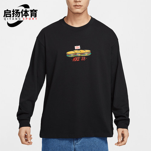 Nike/耐克正品25年春季男士圆领宽松休闲印花长袖HJ0807-010