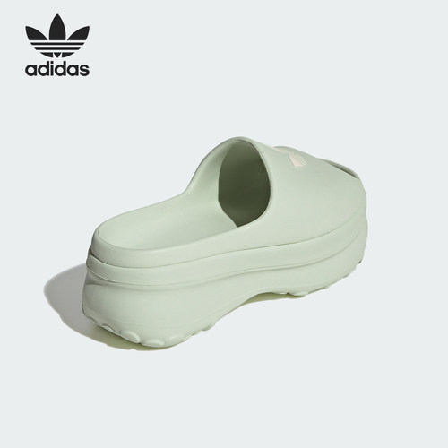 Adidas/阿迪达斯官方正品三叶草女士露趾厚底耐磨运动拖鞋JH7467
