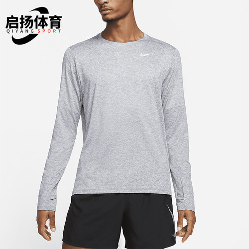Nike/耐克正品男士印花拼接圆领经典运动休闲长袖T恤DD4754-084