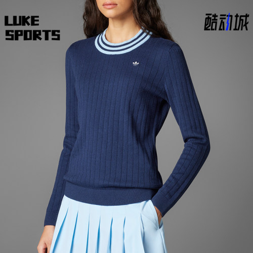 Adidas/阿迪达斯正品三叶草女士时尚舒适套头长袖毛衣JP1190