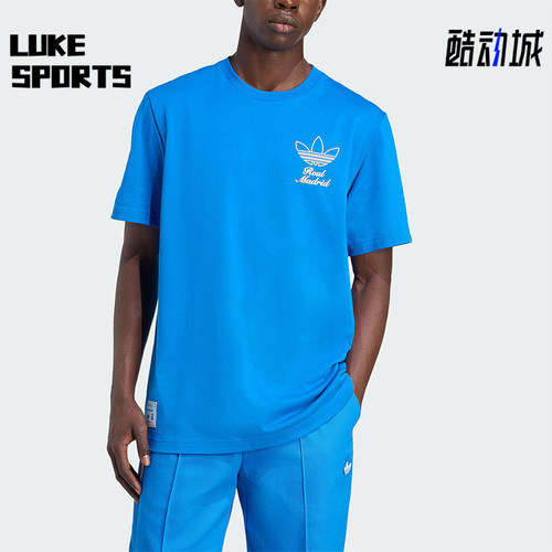 Adidas/阿迪达斯正品三叶草男士圆领套头耐穿运动短袖JM2123