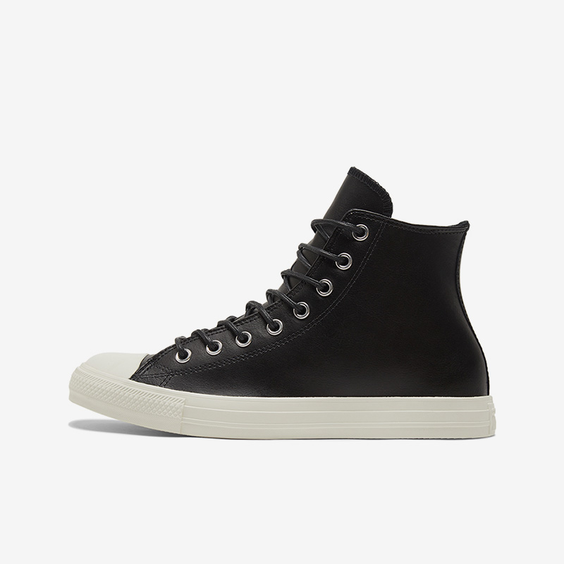Converse匡威 男女同款高帮皮质休闲鞋板鞋潮流时尚深黑 170100C