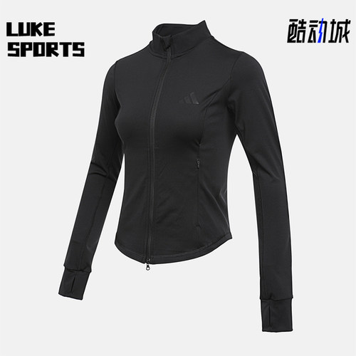 Adidas/阿迪达斯正品2025女士训练立领运动透气耐穿外套KF2666