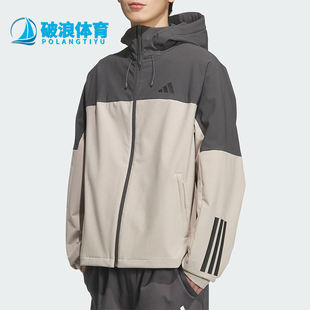 Adidas/阿迪达斯正品V SFT SHELL JK2男女连帽拼接宽松外套KF5231