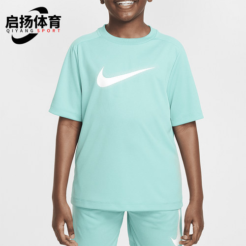 耐克大童款运动短袖上衣圆领运动