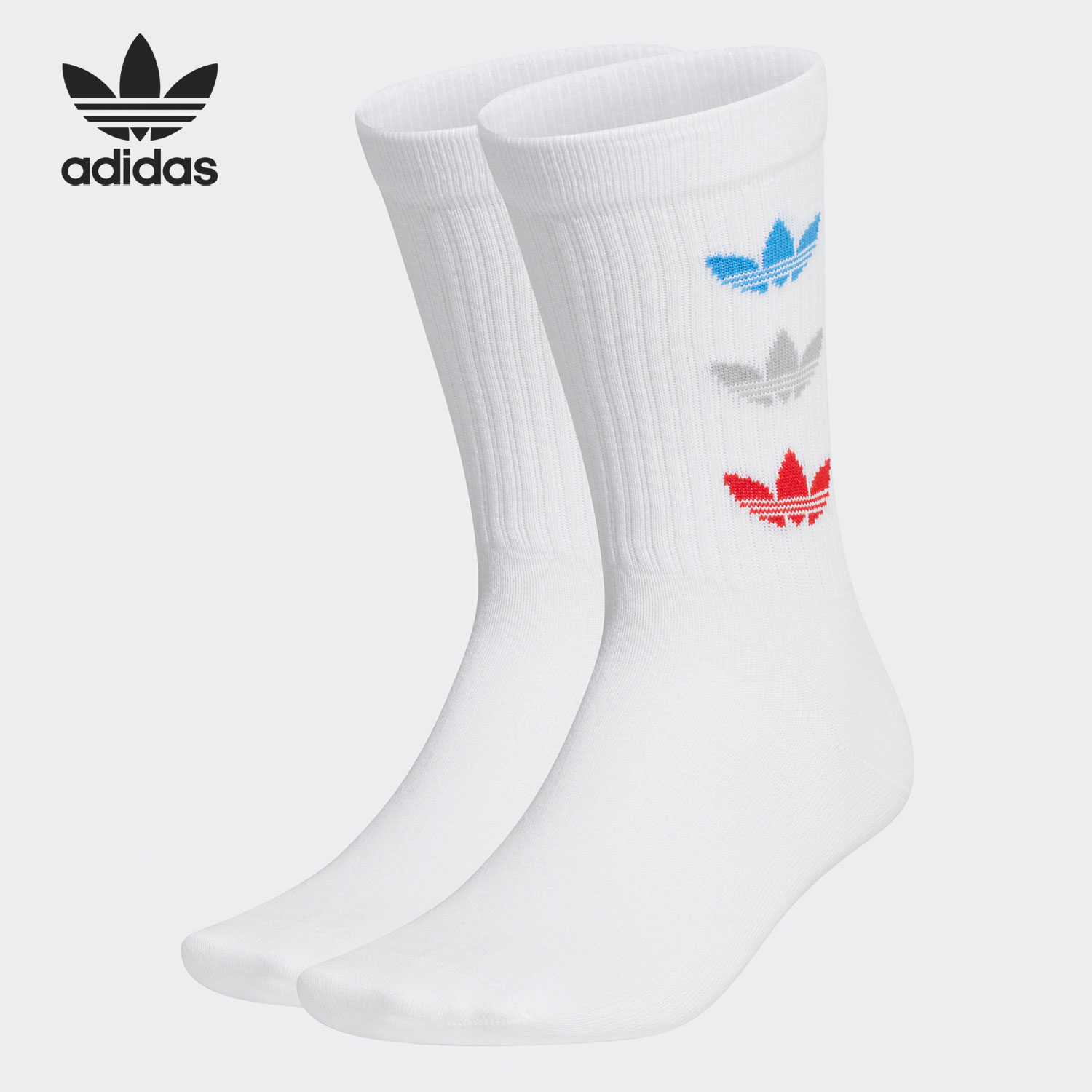 Adidas/阿迪达斯正品 三叶草 TRI THN RBD CRW男女运动袜GN4912