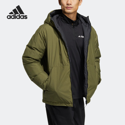 阿迪达斯男子双面穿保暖羽绒服