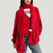 三叶草女士针织经典 Adidas 阿迪达斯正品 保暖运动休闲围巾KH0284