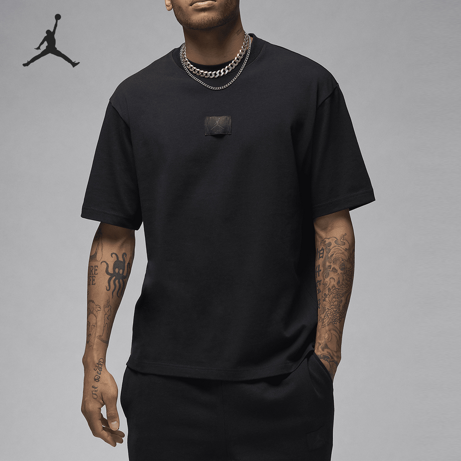Nike/耐克正品JORDAN男士透气针织休闲运动短袖FZ1912-010