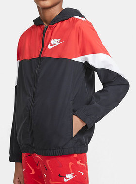 Nike/耐克正品 年新款大童休闲运动透气连帽外套 DD8701-011