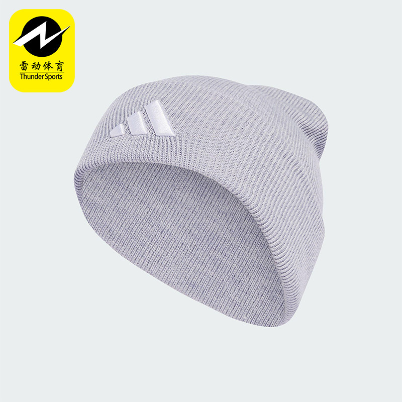 Adidas/阿迪达斯正品NEW LOG BEA CUF男女经典保暖针织帽JX5746