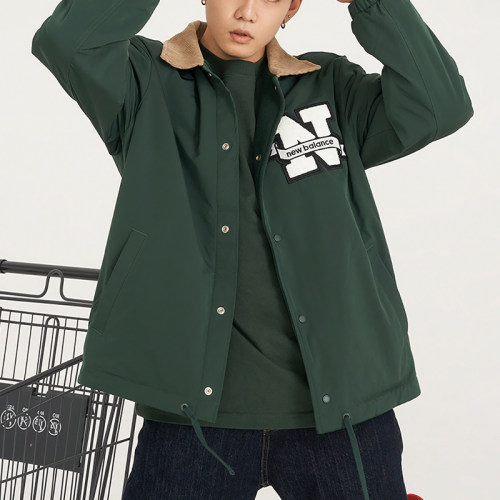 New Balance/NB正品新款男士复古翻领休闲双面穿外套AMJ31306-JUE