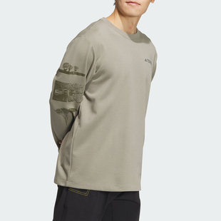 户外长袖 Adidas T恤IS9509 TEE男士 阿迪达斯官方正品 NATGEO