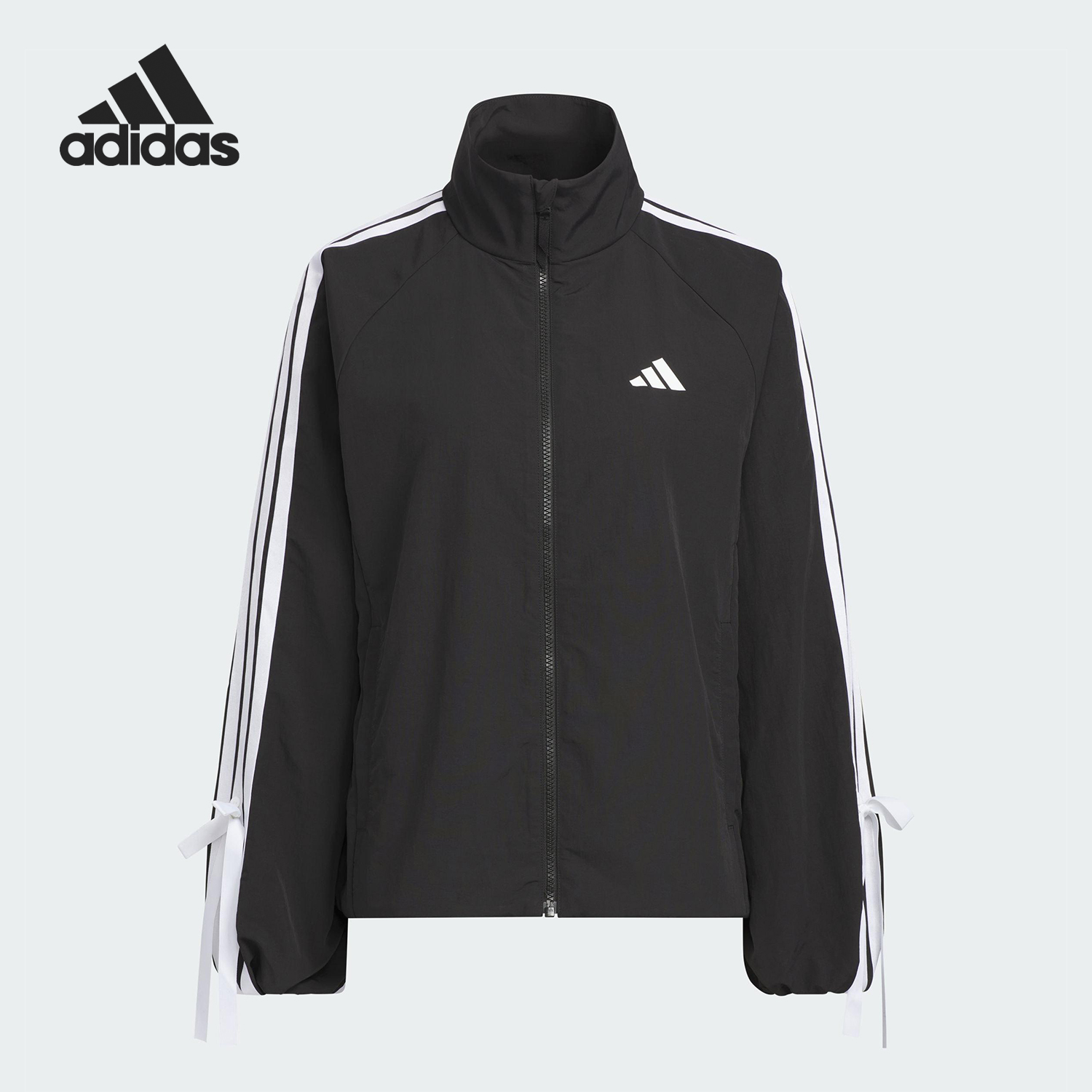Adidas/阿迪达斯官方正品DANCE WB 1女士蝴蝶结三条纹外套KT5003
