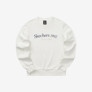 女士圆领宽松休闲运动针织卫衣 Skechers 斯凯奇正品 春季 新款