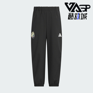 Adidas KC2767 阿迪达斯正品 2025儿童耐穿针织印花休闲日常运动裤