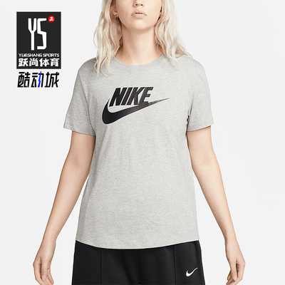 Nike/耐克正品女士印花圆领经典运动透气舒适短袖T恤DX7906-063