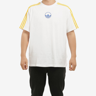 STRIPE Adidas 阿迪达斯正品 三叶草3 GD2122 CIRCLE简约logo男T恤