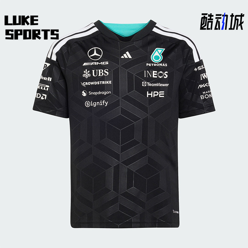 Adidas/阿迪达斯正品AMG马石油F1车队大童经典运动短袖T恤KF0165