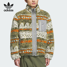 Adidas/阿迪达斯正品三叶草男士双面穿提花印花外套KC0106