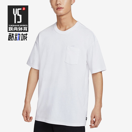 Nike/耐克正品夏季男士圆领口袋T恤宽松休闲刺绣短袖DQ9296-101