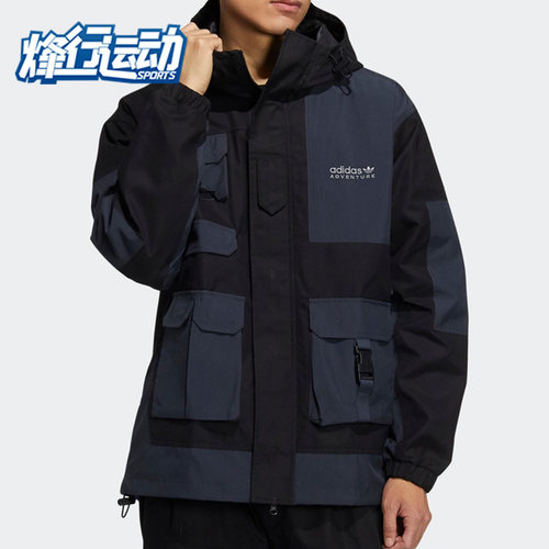 阿迪达斯男子运动休闲工装外套