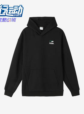 Puma/彪马正品PUMAS Hoody男士运动口袋休闲保暖刺绣连帽卫衣