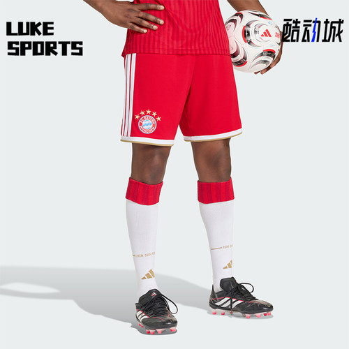 Adidas/阿迪达斯正品拜仁慕尼黑主场男士经典足球运动短裤JZ3060