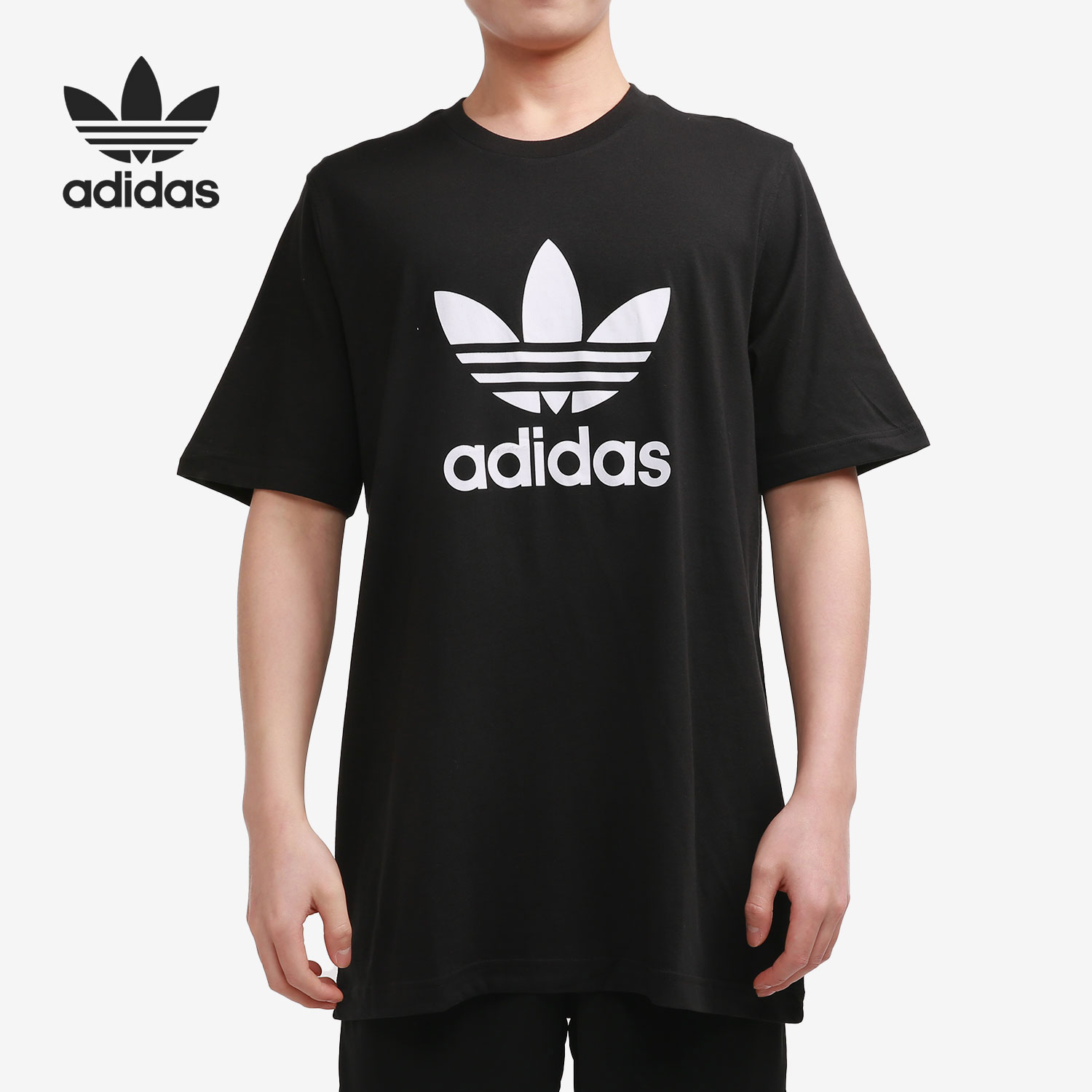 Adidas新款休闲运动短袖三叶草