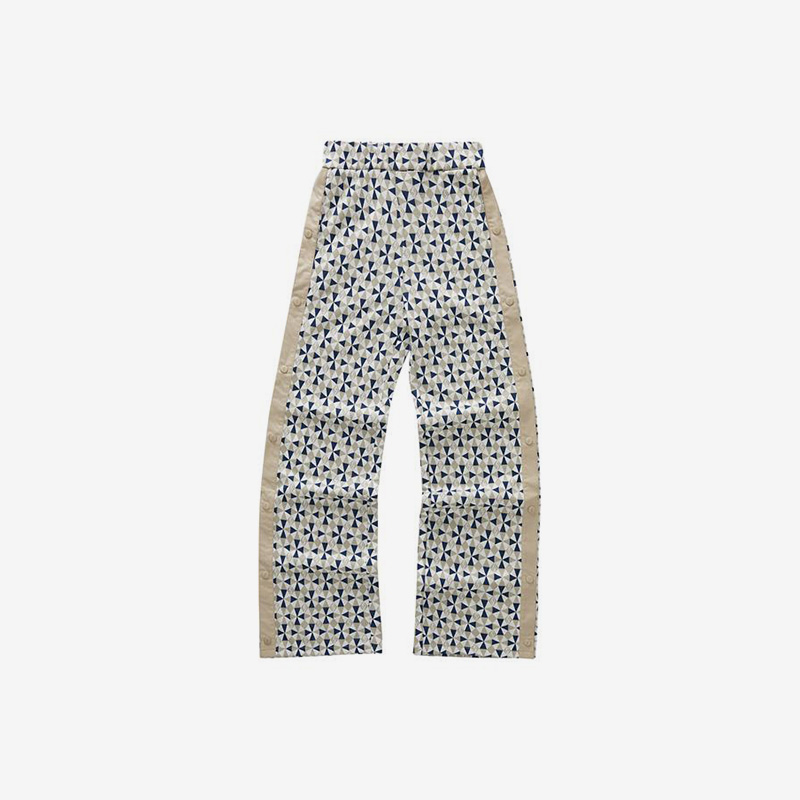 Skechers/斯凯奇正品夏季新款宽松女子拼接高腰直筒运动长裤