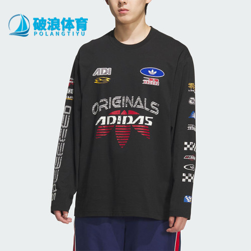 Adidas/阿迪达斯正品三叶草男士透气宽松圆领运动休闲长袖KH1199