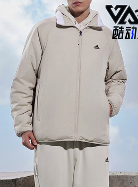 Adidas/阿迪达斯正品运动男女双面穿仿羊羔绒夹棉舒适外套IT8710