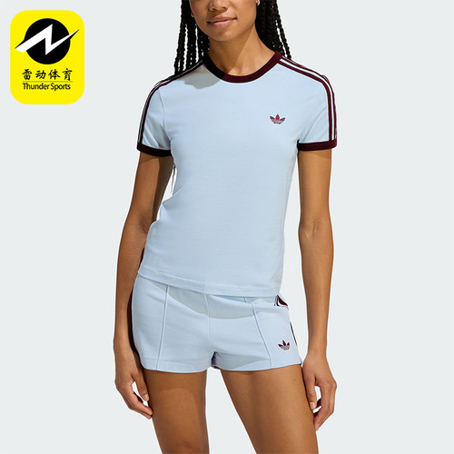 Adidas/阿迪达斯正品三叶草女士圆领经典修身透气运动短袖KD3684