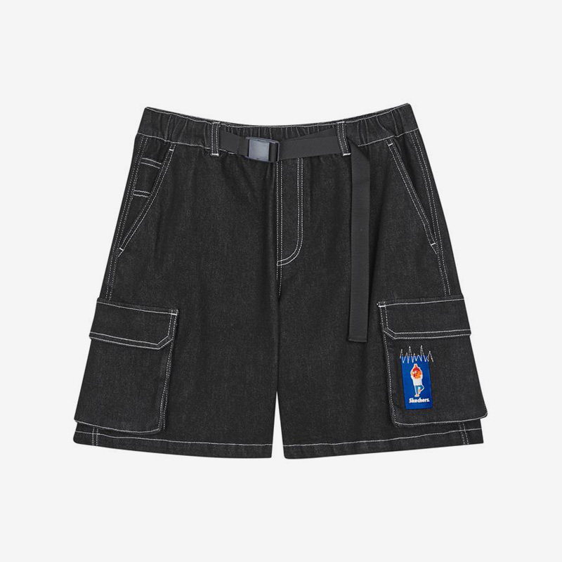 Skechers/斯凯奇正品春夏新款时尚男子时尚运动工装牛仔短裤