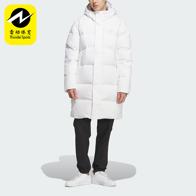Adidas/阿迪达斯正品2025男女梭织运动休闲保暖长款羽绒服KQ5515