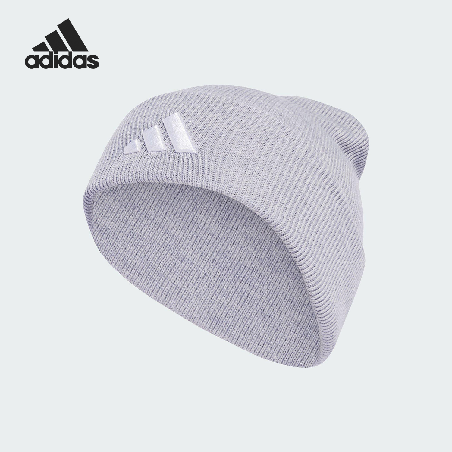 Adidas/阿迪达斯正品NEW LOG BEA CUF男女保暖针织帽JX5746