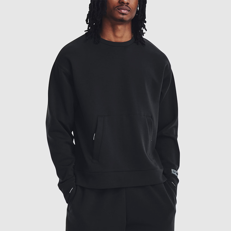 UA/安德玛正品Summit Knit Crew男女款圆领卫衣套头衫1377172-001