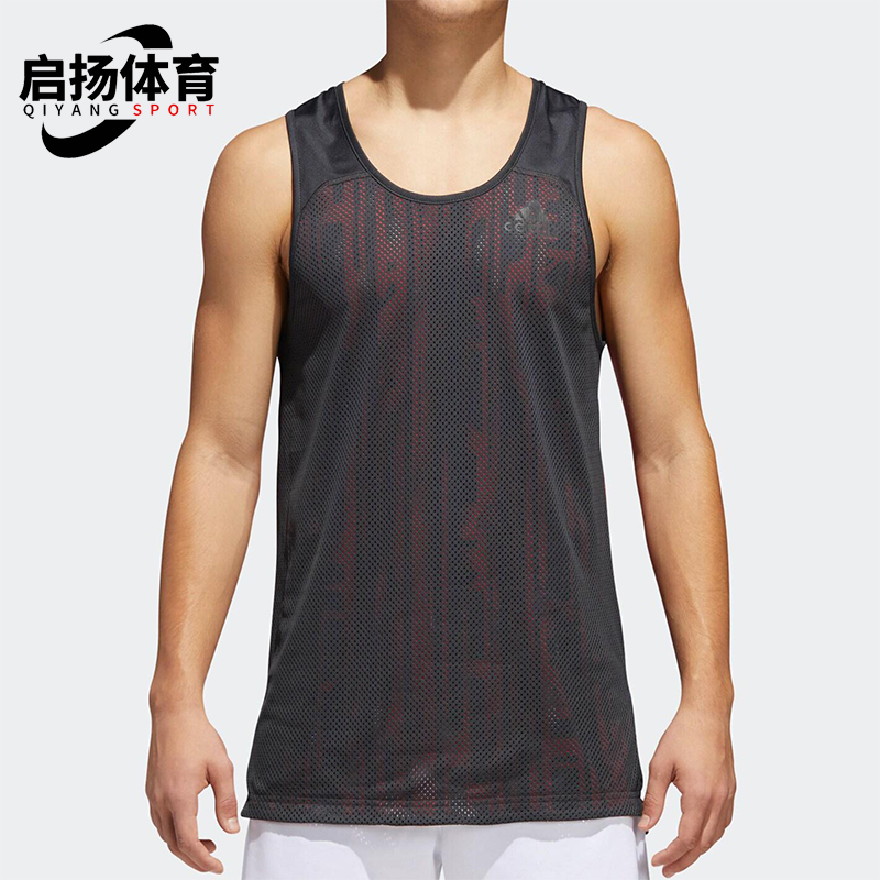 Adidas/阿迪达斯正品EC REV TANK男士运动篮球训练背心T恤CV6648