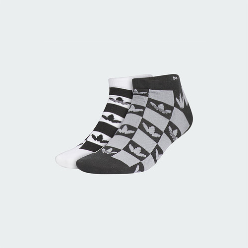 Adidas/阿迪达斯正品三叶草男女针织经典休闲短袜两双装KF2497
