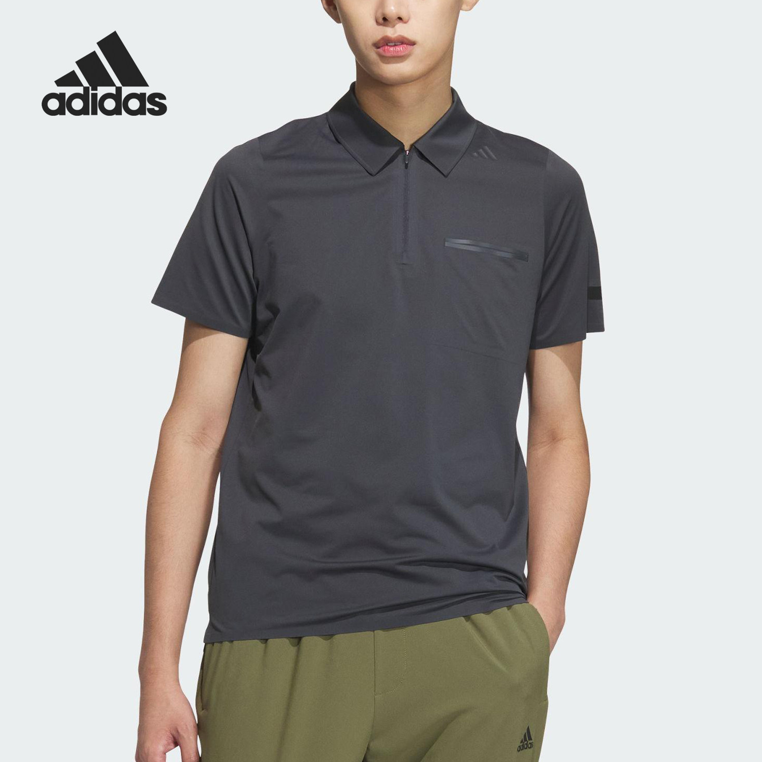 Adidas/阿迪达斯官方正品2025夏季款男士修身翻领polo衫JM0966