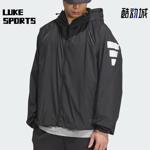 Adidas/阿迪达斯正品新款男士梭织休闲经典户外运动外套JM6234